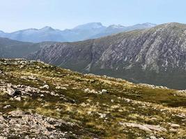 A view of the Scottish Highlands from the top of Glencoe Mountain photo