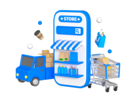 3d interpretazione e-commerce promozione sconto giorno elemento png