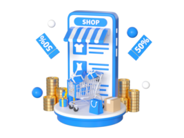 3d renderen e-commerce Promotie korting dag element png
