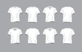Various 3D White T Shirt Template vector