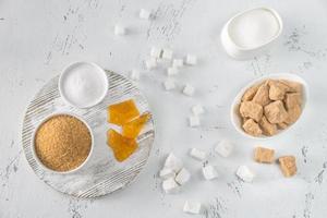 Different kinds of sugar photo