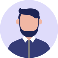 Male user avatar icon in flat design style. Person signs illustration. png