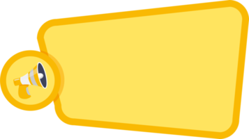 Megaphone with blank speech bubble for advertisement. Speech bubble illustration. png