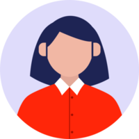 Female user avatar icon in flat design style. Person signs illustration. png