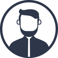 Male user avatar icon in black colors. Person signs illustration. png