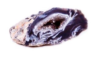 Macro mineral stone agate bud on white background photo