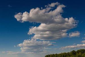 Beautiful white clouds against the blue sky photo