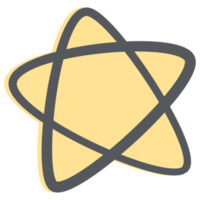 mão desenhando rabisco esboço Estrela marcas linha png