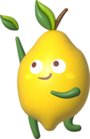 Lemon 3D Cartoon Character png