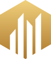 Modern real estate and construction logo png