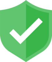 verde proteger y marca de verificación icono. png