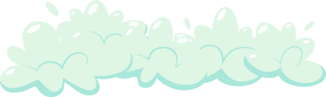 Soap foam with bubbles. Cartoon shampoo and soap foam suds png