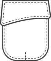 tasca toppa. elemento per uniforme o casuale stile Abiti, vestiti e camicie. schema illustrazione png