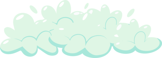 Soap foam with bubbles. Cartoon shampoo and soap foam suds png