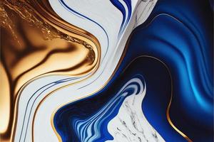 Elegant Blue, White, and Gold Marble Texture for high-end designs. Stunning image for website backgrounds, social media posts, and more. Bold, sleek patterns with luxurious color palette. photo