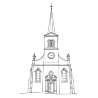 Beautiful Church drawing element png