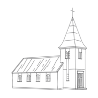 Beautiful Church drawing element png