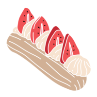 Cake dessert lover strawberry on top png