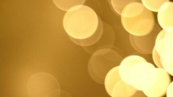 Christmas abstract golden brown defocused blur bokeh light background, 4K video background