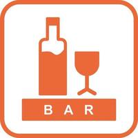 Unique Bar Sign Vector Icon