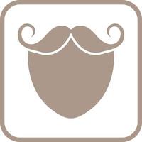 icono de vector de barba y bigote