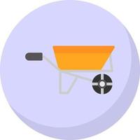 Wheelbarrow Vector Icon Design