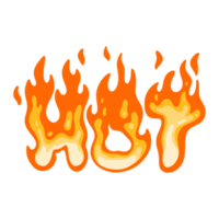 quente texto efeito elemento png