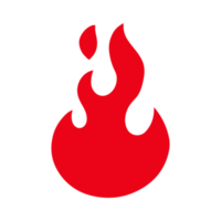 Simple red fire element png