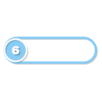 Bullet with number 6 png