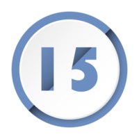 Bullet with number 15 png