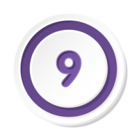 Bullet with number 9 png