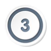 Bullet with number 3 png