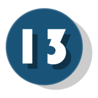 Bullet with number 13 png