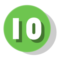 Bullet with number 10 png