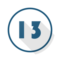 Bullet with number 13 png