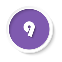 Bullet with number 9 png