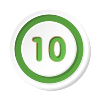 Bullet with number 10 png