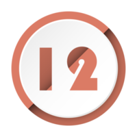 Bullet with number 12 png