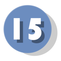 Bullet with number 15 png