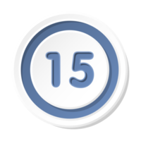 Bullet with number 15 png