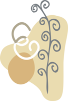 Boho design element. PNG with transparent background