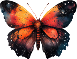 cósmico mariposa acuarela ilustración png