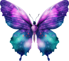 cosmique papillon aquarelle illustration png