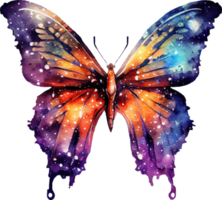 cosmico farfalla acquerello illustrazione png