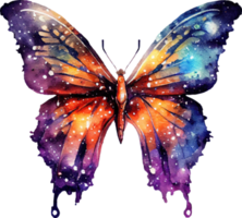 kosmisch Schmetterling Aquarell Illustration png