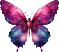 cosmico farfalla acquerello illustrazione png