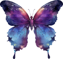 cosmique papillon aquarelle illustration png