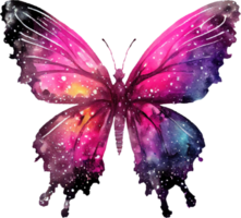 cosmique papillon aquarelle illustration png