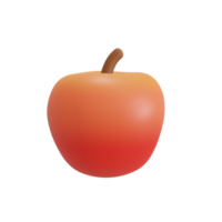 3d rendering apple. png