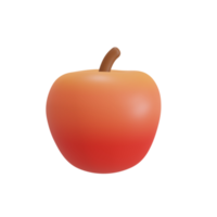 3d representación manzana. png